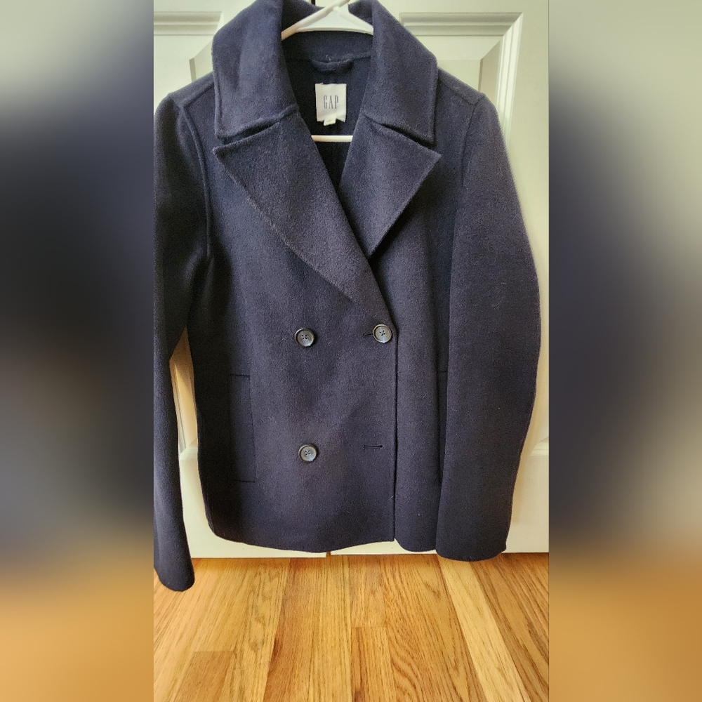 Gap womens wool blend navy peacoat